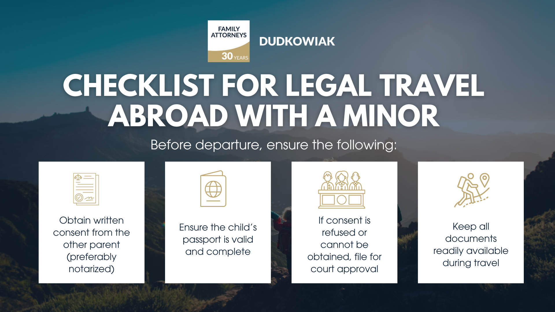 Checklist for Legal Travel Abroad with a Minor