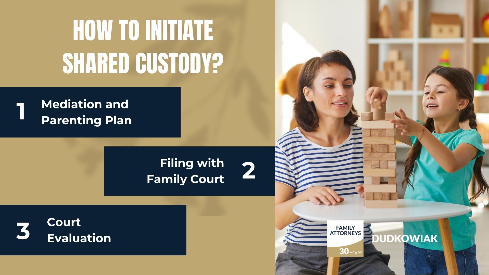 How to Initiate Shared Custody? 1. Mediation and Parenting Plan 2. Filing with Family Court 3. Court Evaluation
