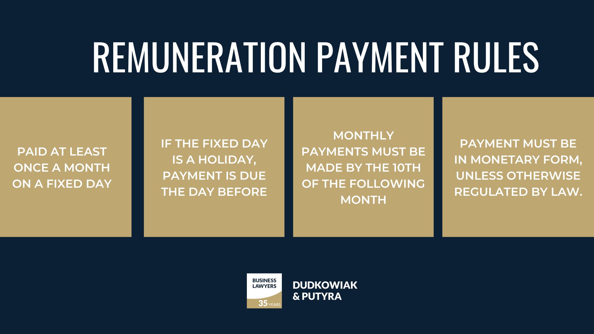 Remuneration payment rules