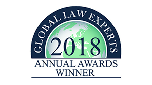 Nagroda Global Law Experts 2018 Annual Awards Winner