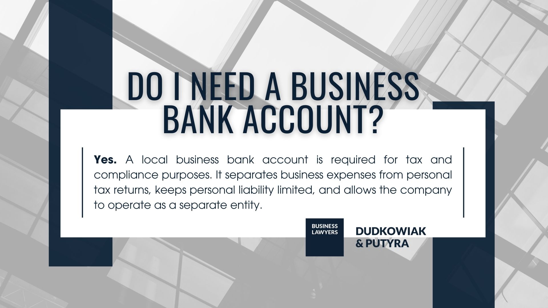 Do I need a business bank account?