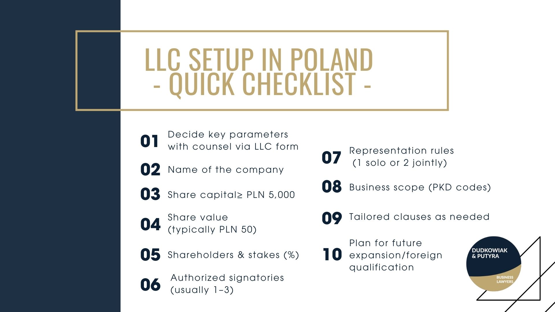 LLC setup in Poland - quick checklist