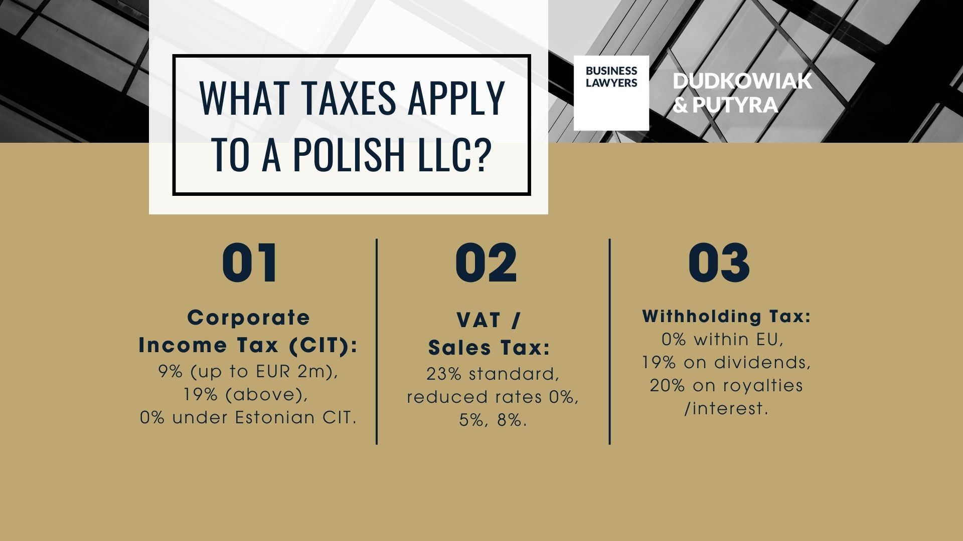 What taxes apply to a Polish LLC?