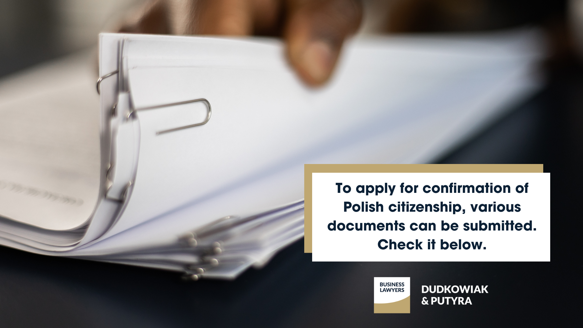 To apply for confirmation of Polish citizenship, various documents can be submitted. Check it below.