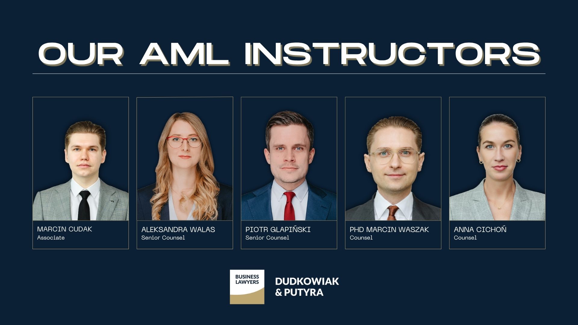 our AML instructors