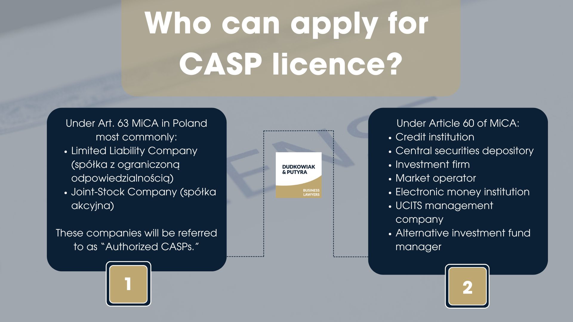 Who can apply for CASP licence?