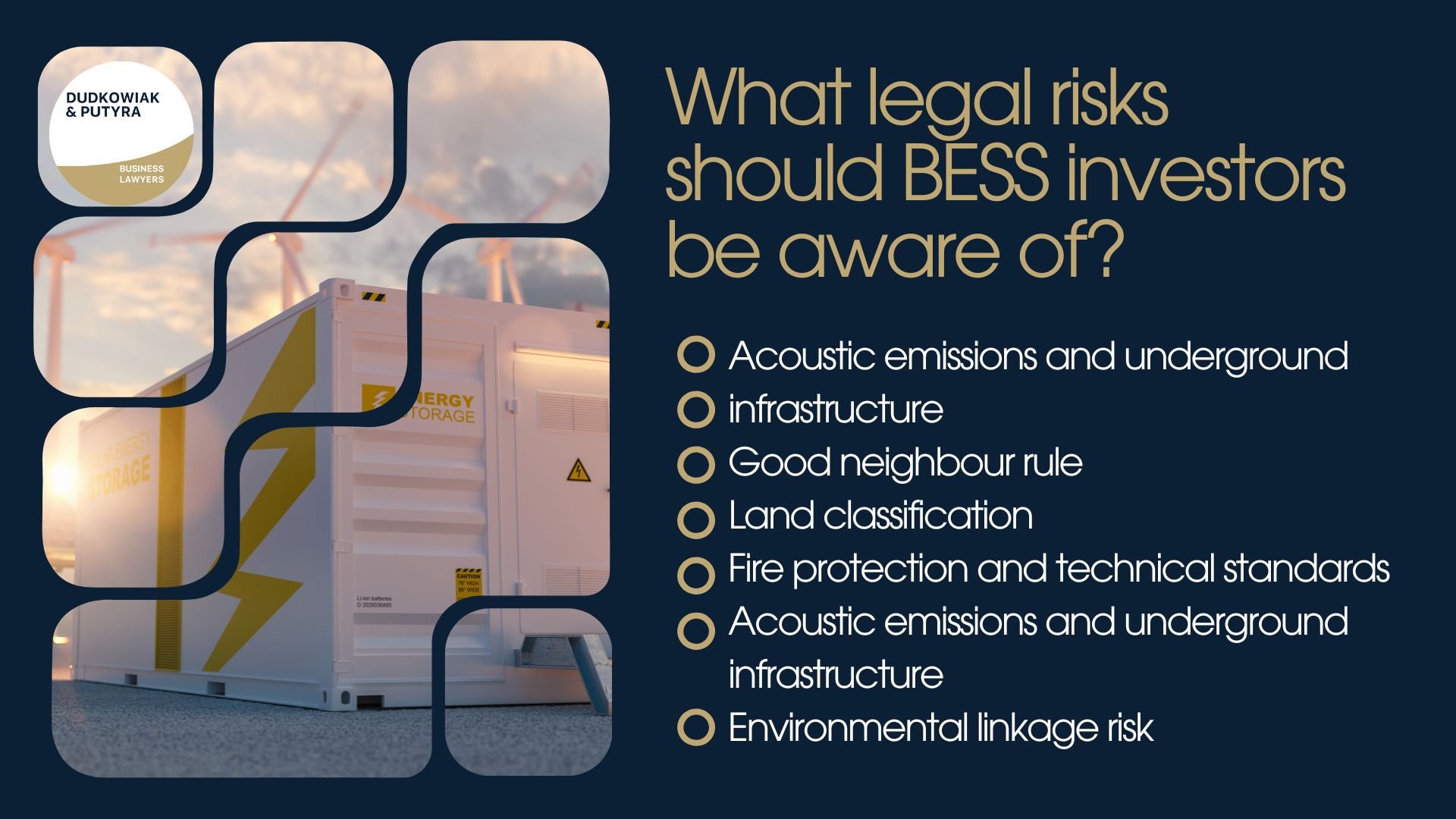 What legal risks should BESS investors be aware of?