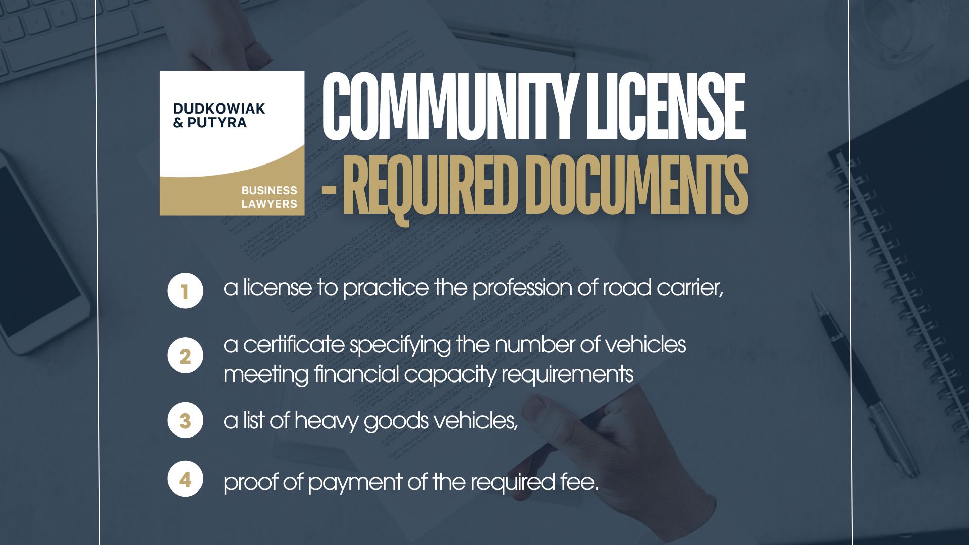 Community license- required documents