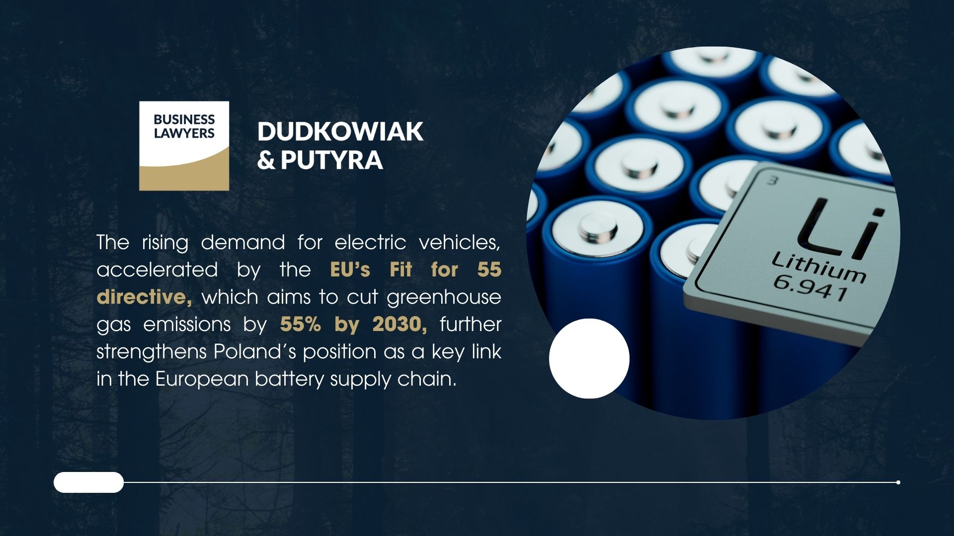 The rising demand for electric vehicles, accelerated by the EU’s Fit for 55 directive, which aims to cut greenhouse gas emissions by 55% by 2030, further strengthens Poland’s position as a key link in the European battery supply chain.