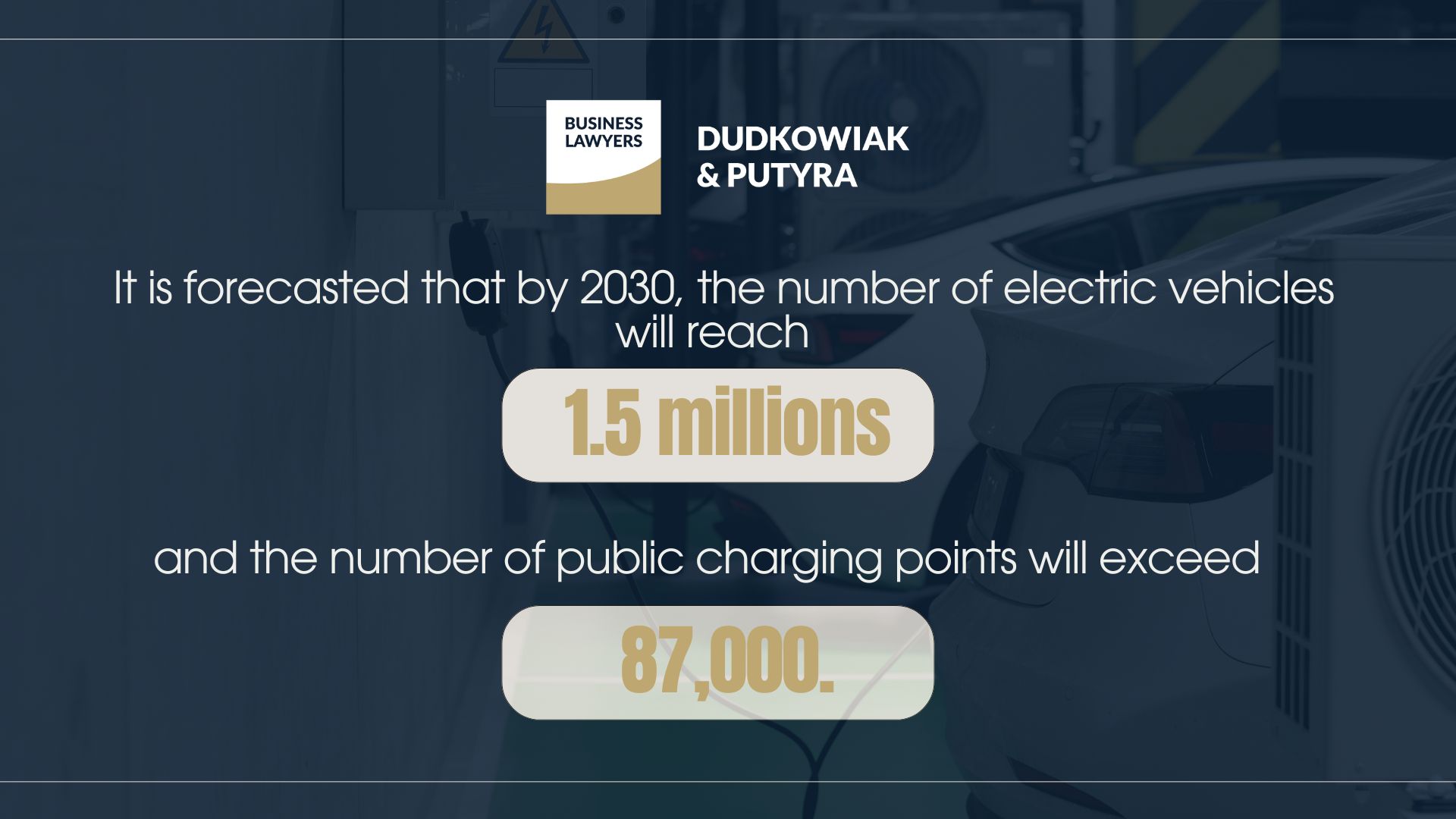  It is forecasted that by 2030, the number of electric vehicles will reach 1.5 millions and the number of public charging points will exceed 87,000. 