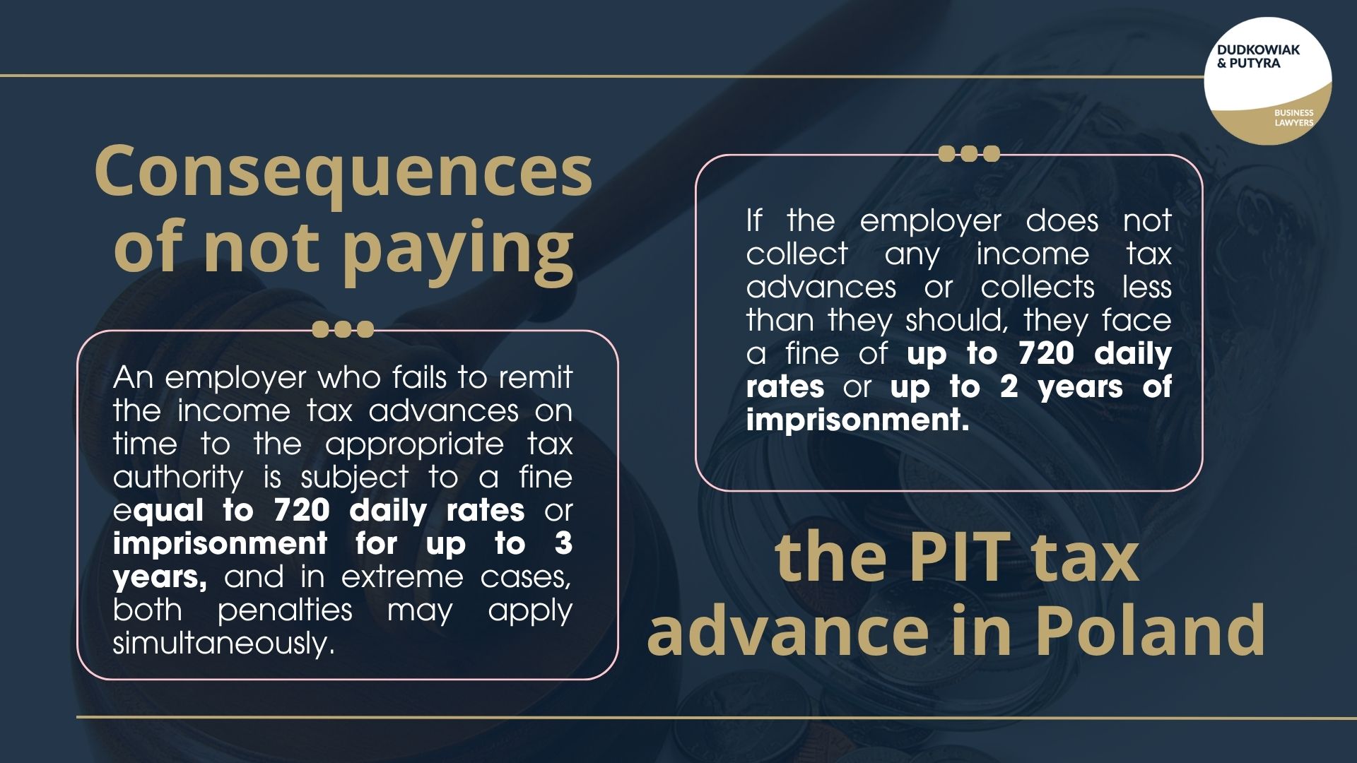 Consequences of not paying the PIT employment tax advance in Poland