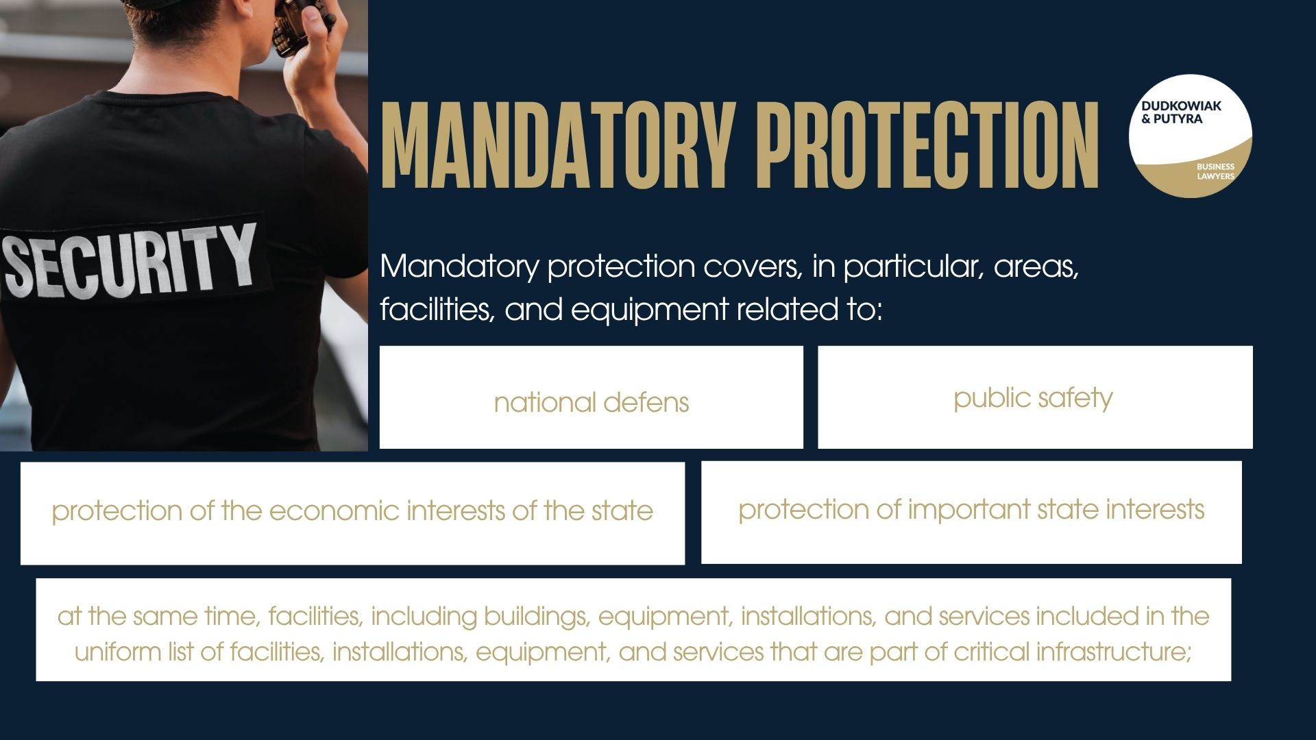 Mandatory Protection in Poland: What Facilities and Areas Must Be Secured? 