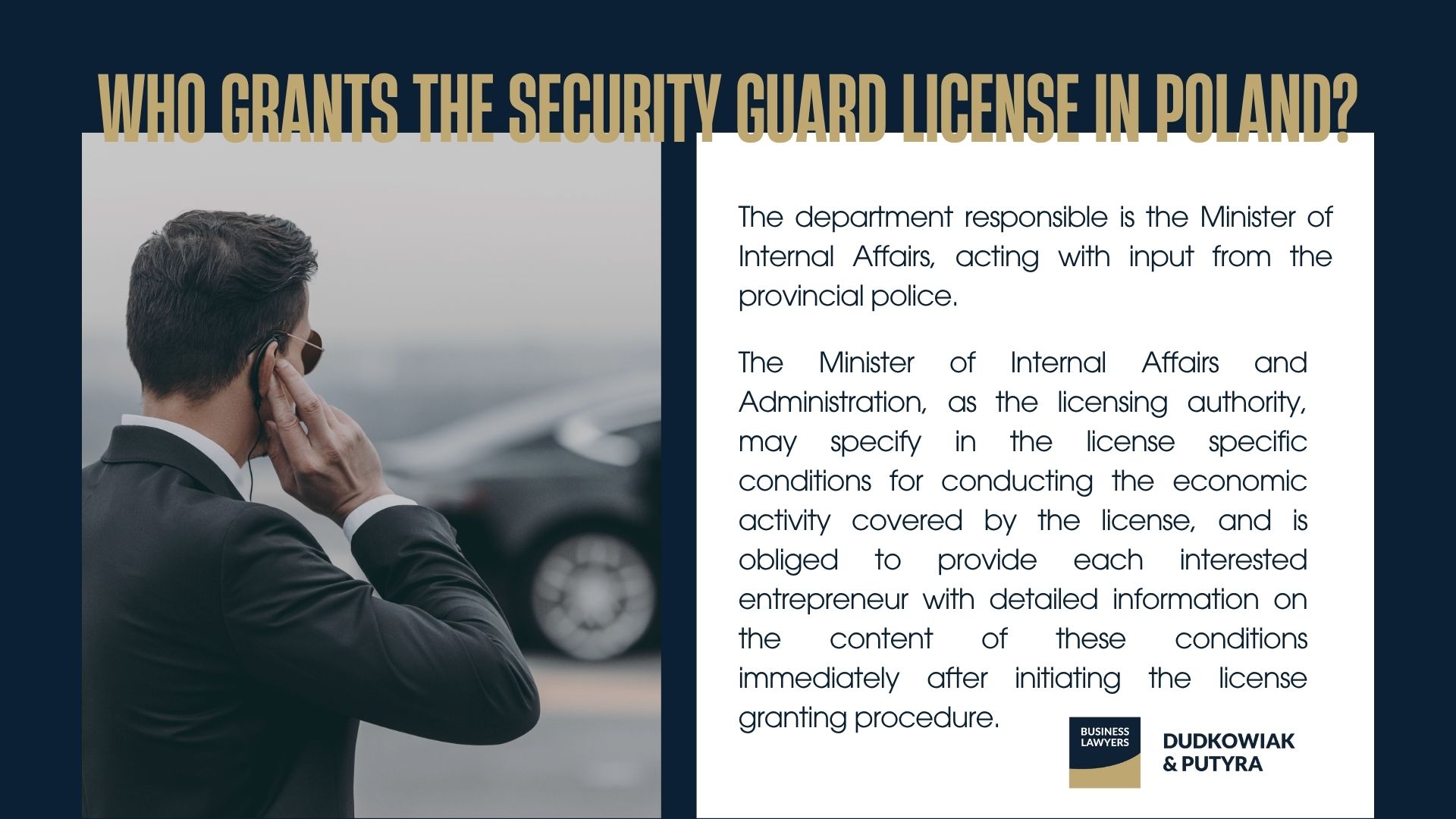 Who Grants the Security Guard License in Poland? 
