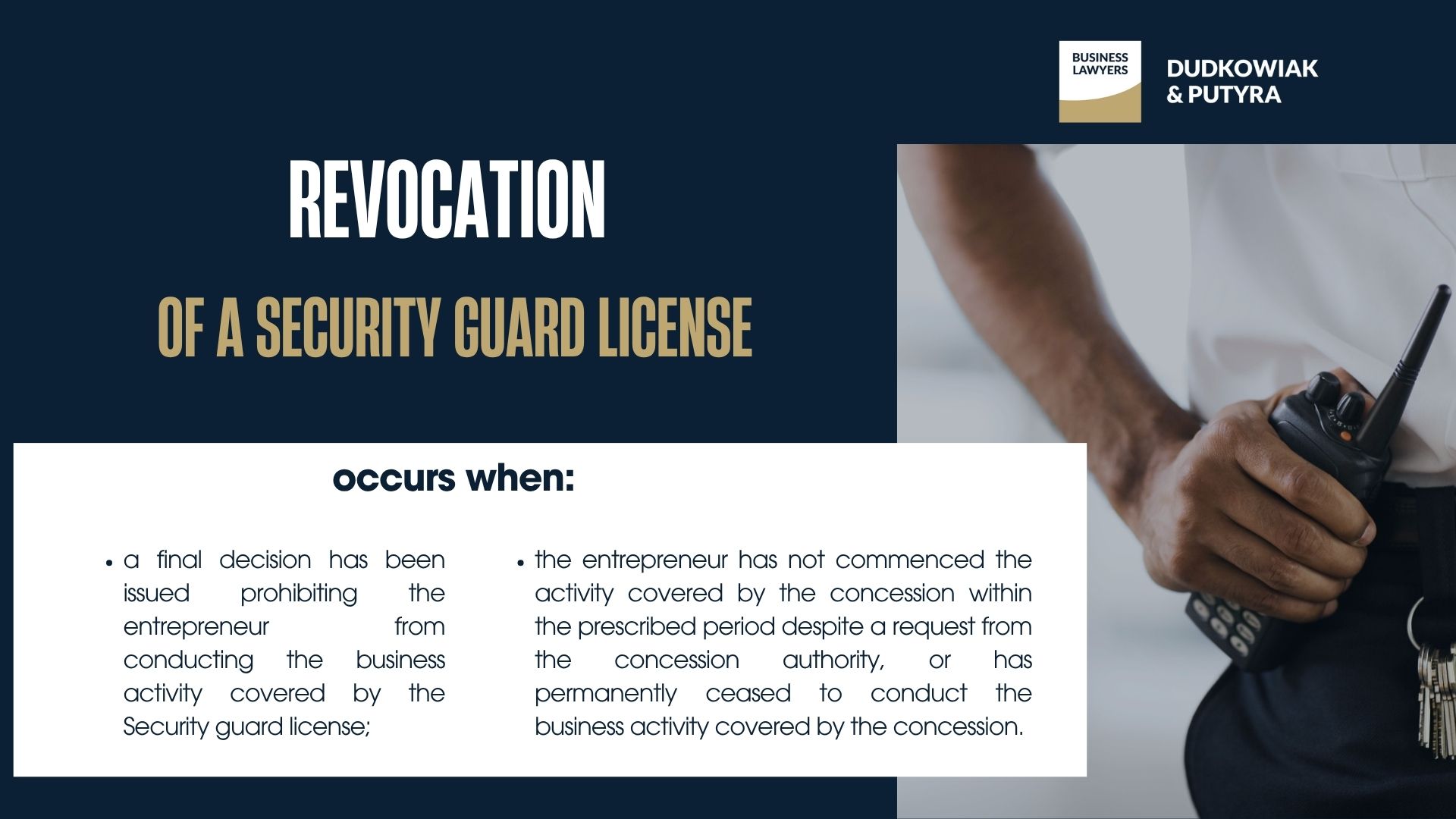 Revocation of a Security Guard License in Poland 
