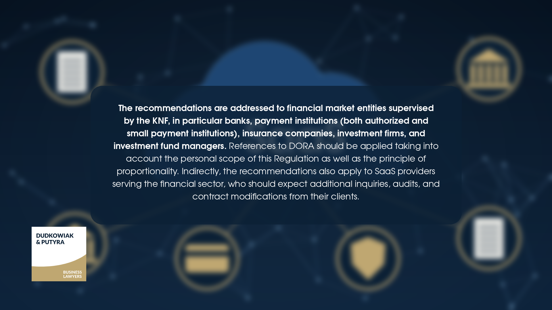UKNF recommendations on SaaS security – who they apply to: banks, payment institutions, insurance companies, investment firms and investment fund managers